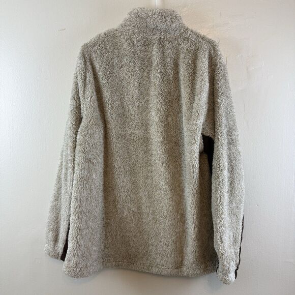 HOOEY Fleece Sherpa Pullover 1/4 Zip Men’s Large Brown Western Cowboy Cozy - Picture 8 of 15